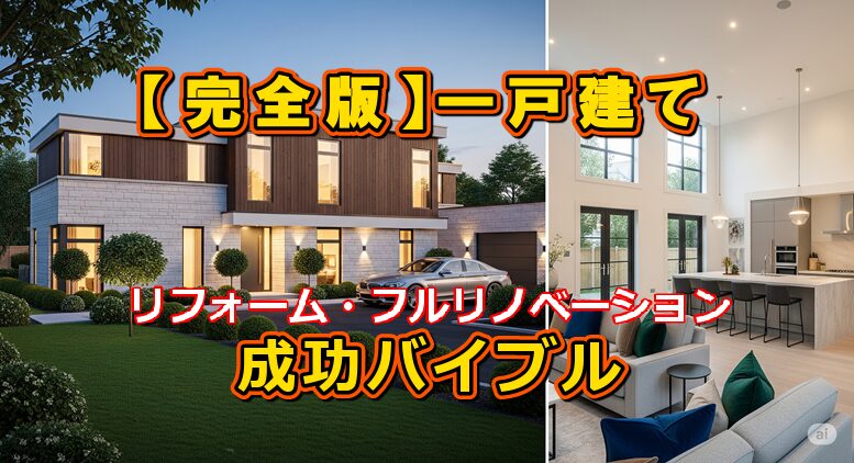 【完全版】一戸建てフルリノベーション成功バイブル｜費用・工期・業者選びの全て