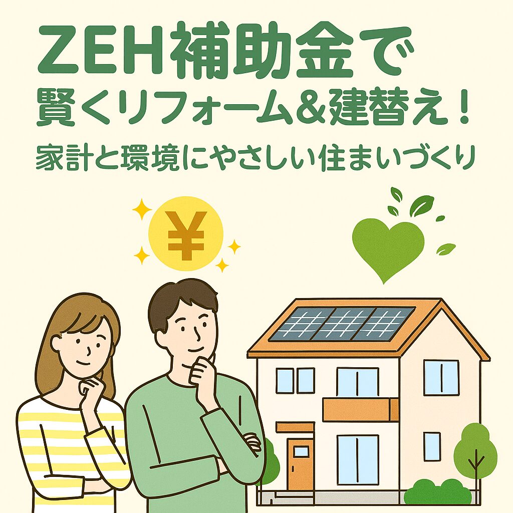 ZEH補助金で賢くリフォーム＆建替え！家計と環境にやさしい住まいづくり