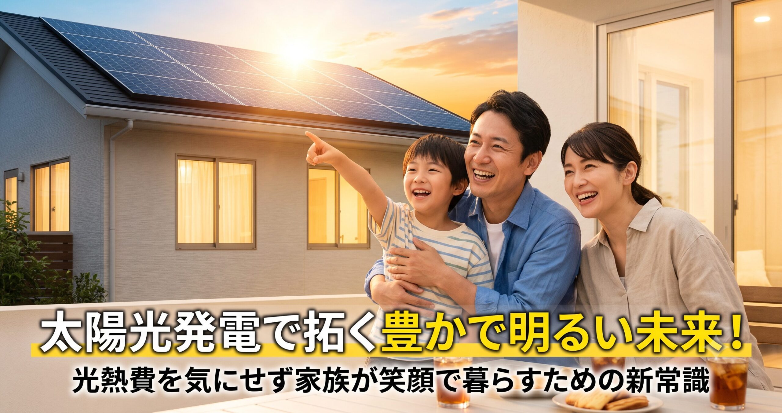 太陽光発電で拓く豊かで明るい未来！光熱費を気にせず家族が笑顔で暮らすための新常識